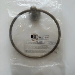 Pottery Barn Linden Towel Ring | Finish: Tumbled Brass